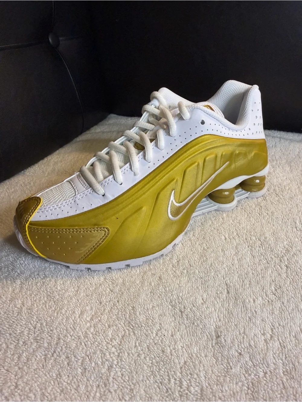 Nike Women’s Sneakers - White & Yellow Gold